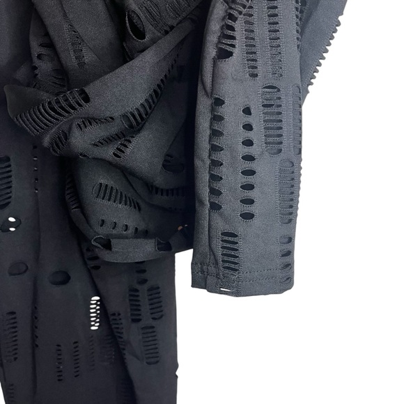 SHEIN 2 Piece Black Cut Out Tee & Leggings XXL - Picture 10 of 12